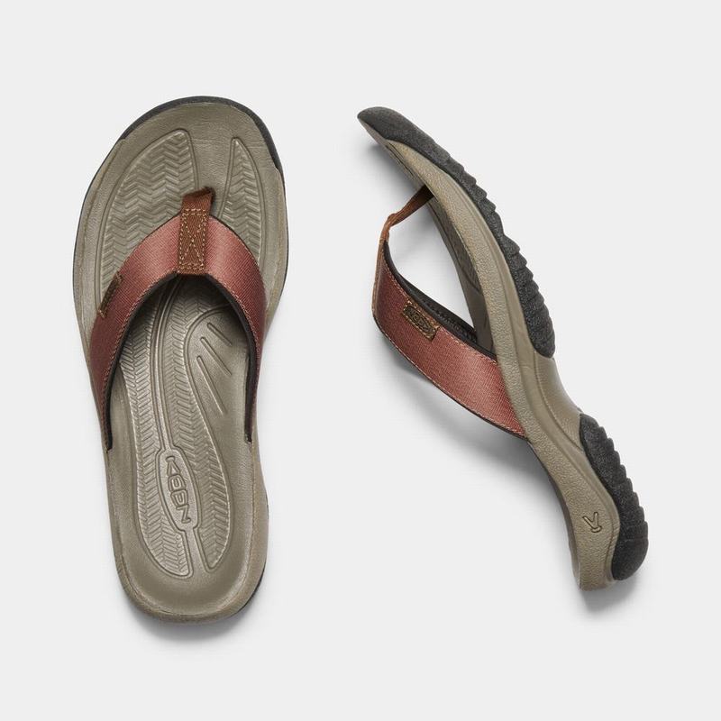 Keen Kona Flip II Mens Flip Flops Brown Factory Outlet NZ (8941-TDKUL)